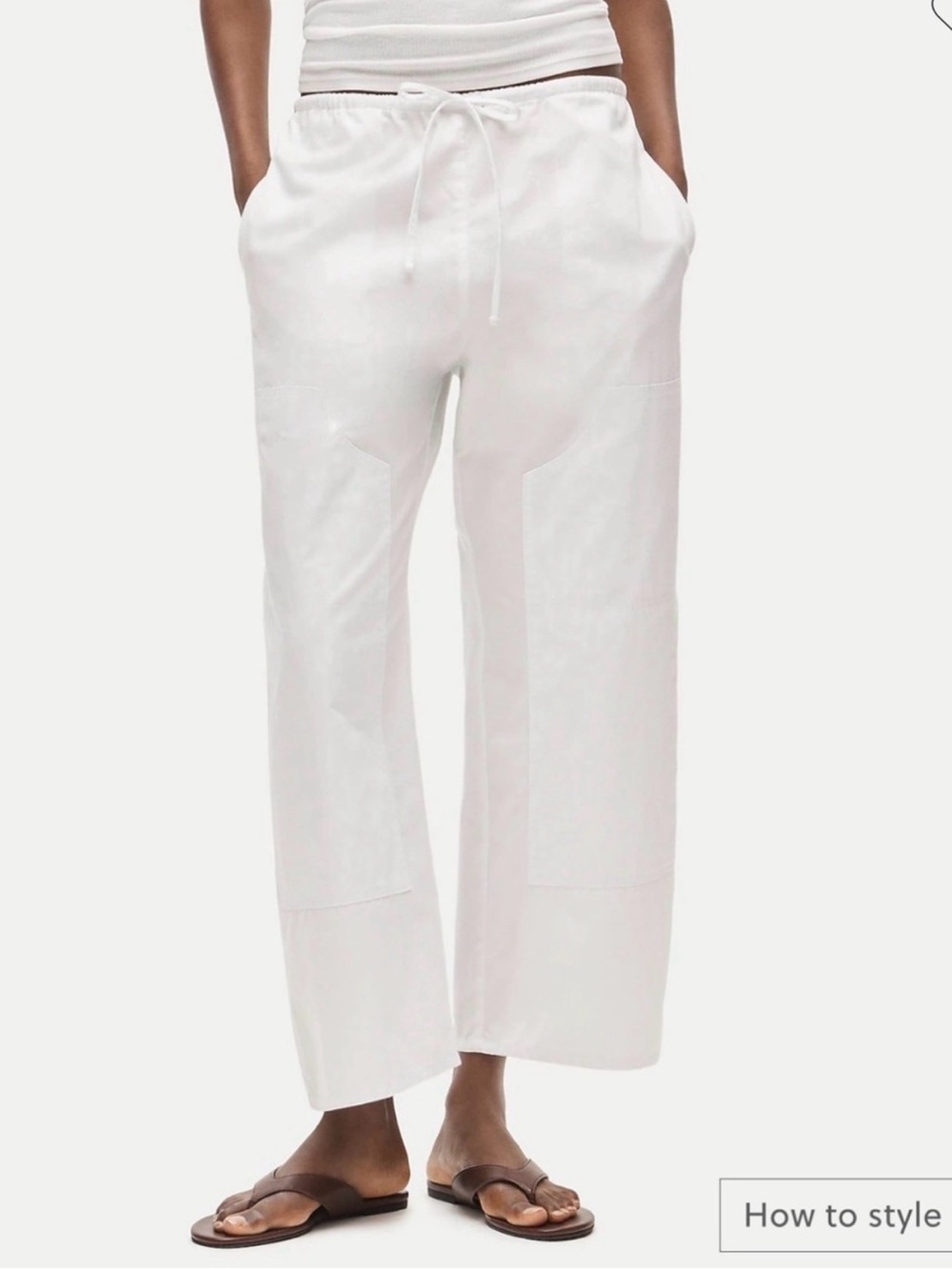JCrew Luna Pants Cotton Utility White